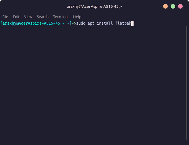 sudo apt install flatpak